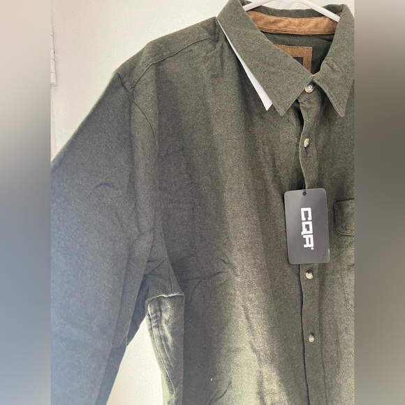 NWT CQR button down shirt 2X Hunter green long sleeve - Picture 7 of 9